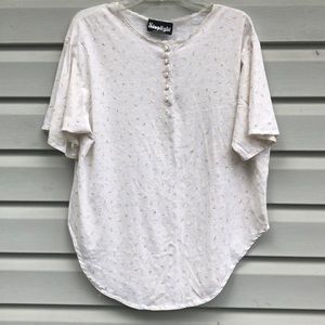 Vintage Stoplight Faux eyelet floral top